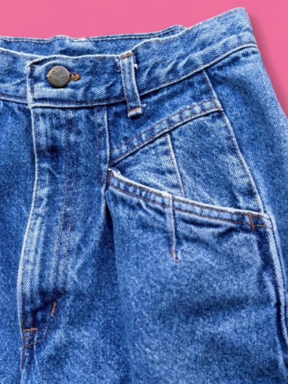 Vintage Chic Jeans High Rise Tapered Stone Wash USA 80s 90s Women's Denim